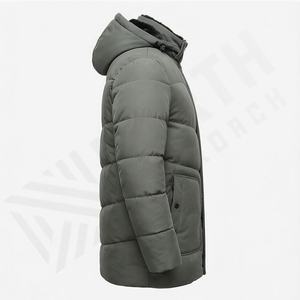 Men's Jacket Super Warm Thick Winter Parkas Long Coats Hood <b>Leisure</b> Plus Size Thermal Windproof Insulated Fashionable Outerwear - Product Image 3