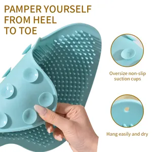 Foot Care Cleaner Remove Dead Skin Mat Bath Exfoliating Back Scrubber Wash Skin Massage Dry Silicone Body Scrubber