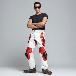 Pantalones de cuero de motorista para hombre, pantalones de motocicleta de piel sintética a la moda para hombre, ropa de invierno, pantalones de cuero de motorista para hombre - Product Image 1