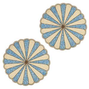 Handcrafted <b>Round</b> Glass Bead Placemat in Sky Blue and <b>White</b> Beaded <b>Table</b> Mat for <b>Dining</b>, Weddings, and Elegant <b>Table</b> Settings - Product Image 5