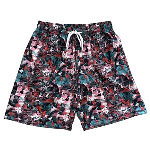 Short en maille cachemire d'entrejambe personnalisé OEM de 6 pouces pour hommes sans quantité minimale de commande polyester été au-dessus du genou StreetwearMen cordon LOGO personnalisé - Product Image 1