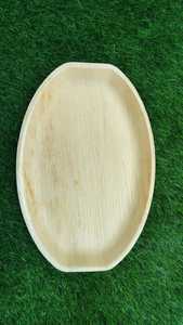 Plateau jetable ovale écologique de 14 pouces Assiettes compostables en feuille de palmier Areca à usage intensif - Product Image 2