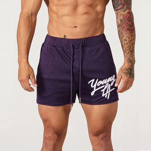 Top Design personnalisé populaire High Street hommes Shorts de sport longueur au genou GYM Shorts pour hommes décontracté éponge coton Hip-Hop court - Product Image 6