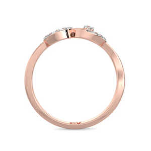 Anillo de diamantes con pétalos de oro rosa - Product Image 3