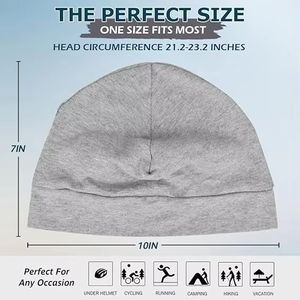 Custom Made Unisex Satin Silk Winter Beanie Hat Warm <b>Thermal</b> <b>Fleece</b> Skull Pattern Designer Cap for Wear Jacquard Solid Color - Product Image 5