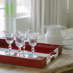 ถาดเคลือบเงาทรงสี่เหลี่ยมผืนผ้า ขายดี ถาดเสิร์ฟอาหาร ถาดตกแต่ง สีสันสดใส จากงานฝีมือเวียดนาม ขายส่ง - Product Image 5