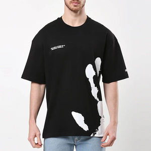 เสื้อยืดพิมพ์ลายพัฟสำหรับผู้ชายเสื้อยืดมีโลโก้ปรับแต่งได้เสื้อยืดพิมพ์ลายโอเวอร์ไซส์สำหรับทุกเพศ - Product Image 3