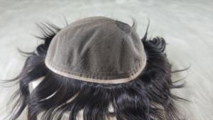 Perruque blonde naturelle pour homme, système capillaire en dentelle complète, toupet confortable en dentelle française, cheveux indiens Remy 100%, lisses crépus/ondulés - Product Image 5