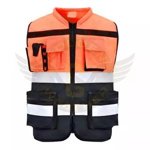 Gilets de sécurité réfléchissants haute visibilité personnalisés, gilet de Construction de circulation avec poches fonctionnelles, gilets réfléchissants pour poignée de chien - Product Image 6
