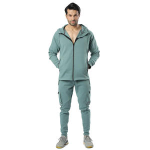 Conjunto de Sudadera con Capucha y Pantalones Casuales para Hombre, con Cremallera de Color Personalizado, de Alta Calidad, para Invierno - Product Image 3