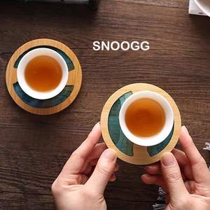 Ensemble de 4 sous-verres en bois de résine, polis, de formes variées, design moderne, écologiques, personnalisables, pour bar, cuisine, maison, fête de déménagement, anniversaire - Product Image 6