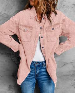 Chaquetas Vaqueras de Moda para Mujer, Chaqueta Corta de Mezclilla Ligera, Ajustada y Elástica con Bolsillos - Product Image 3