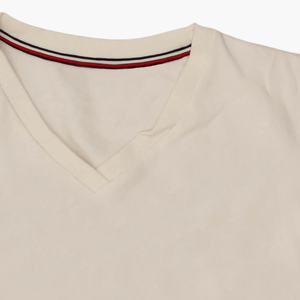 Premium Quality Women's V-Neck Oversized Sweatshirt <b>Jumper</b> Striped Cotton Blended Fleece Colourblocked for Winter Basics - Product Image 4