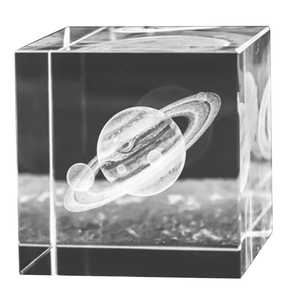 Presse-papiers élégant en cristal 3D Ornements de cube en cristal gravés élégants pour la décoration de bureau Centre de table - Product Image 3