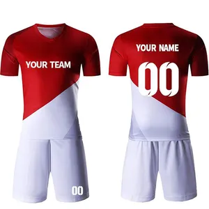 Camisa de futebol masculina de manga curta respirável, uniforme de equipe para treinamento e competição de adultos, roupa de secagem rápida para futebol adulto