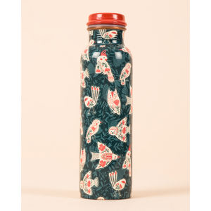 Botella de cobre puro 100% moderna personalizable impresa Uso de fiesta agua potable Ideal - Product Image 4