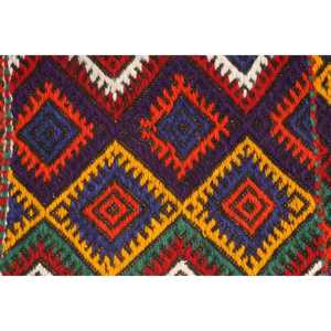 Alfombra Turca Vintage, Alfombra de 1.9x4.8 pies, Alfombra Roja Pequeña con Diseño Ombré - Product Image 4