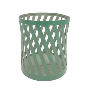 Portavelas votivo de Metal de hierro decorativo antiguo acabado verde para decoración del hogar y la boda portavelas votivo de forma redonda - Product Image 1