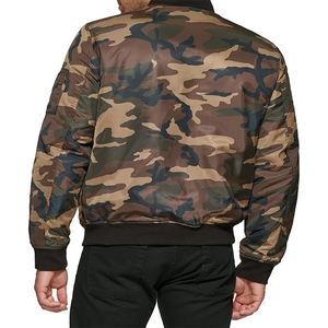Automne vol Bomber veste couleur unie col montant veste à glissière à la mode hommes coupe-vent Baseball Bomber veste - Product Image 6