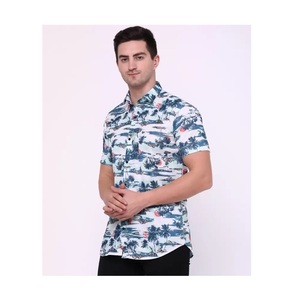 Chemise habillée pour homme à col en V personnalisée en gros, tissu respirant à séchage rapide en élasthanne provenant d'un exportateur indien pour un usage décontracté - Product Image 1