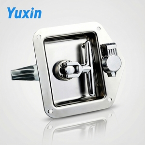 YX-MSK858-1 Stainless Steel T <strong>Panel</strong> Handle Fold Canopy Flush Lock Recessed Handle Lock for Tool Boxes Heavy Duty Truck Trailer - Product Image 4