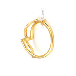 Meilleure vente Bague empilable en forme de vague en argent sterling 925 fait à la main pour femme Plaqué or 18 carats Bijoux fins polis - Product Image 6