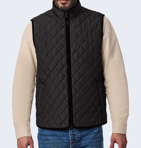 Gilet matelassé à capuche unisexe avec logo personnalisé, fermeture éclair intégrale, veste en polyester, séchage rapide, imperméable, réversible, confort et chaleur - Product Image 2