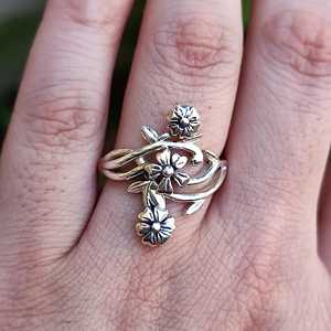 Navya Craft Handmade 925 Sterling Silver Floral Ring for Christmas Anniversary Valentine's Day Gift for Women <b>Wife</b> Mother - Product Image 6