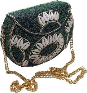 Eco Friendly Mosaic Clutch Bag and Brass Stud <b>Sling</b> Bags Boho Fashion 2026 Purse Collection Design Unique Fashion Evening Bags - Product Image 1