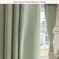 Rideau occultant en chenille, voile transparent, draperie de fenêtre, occultation 70-90%, ouverture latérale, luxe moderne, chambre à coucher, salon, bureau