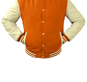 Chaqueta Universitaria de Primera Calidad al por Mayor para Hombre, Chaqueta Universitaria con Parches de Lana y Mangas de Cuero en 2026 - Product Image 5