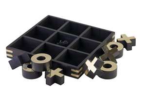 Tablero Clásico de Tres en Raya de Madera Negra, Ideal para Entretenimiento de Invitados, Reuniones Festivas, Diversión de Mesa y Juegos en Grupo - Product Image 6