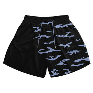 Pantalones cortos atléticos con estampado de sublimación personalizado para hombre de poliéster 100%, malla elástica de cintura media, ropa deportiva para baloncesto y correr, calidad - Product Image 1