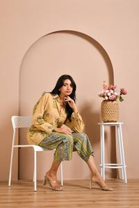 Ensemble coordonné en coton à manches longues, robe en coton d'été pour femmes, robe en coton à imprimé bloc, taille et étiquette personnalisées, grossiste en exportation - Product Image 6