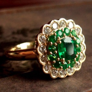 Handmade 925 Sterling Silver Fine Jewelry Vintage Green Emerald Engagement <b>Ring</b> for Women <b>Indian</b> Weddings Wholesale Lot Jaipur - Product Image 5