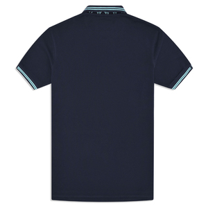 Customizable <b>Men's</b> High-End 100% Cotton for Polo Shirt Eco-Friendly Solid Pattern Fabric <b>Navy</b> Plain Pique Design Sizes XL 5XL - Product Image 4