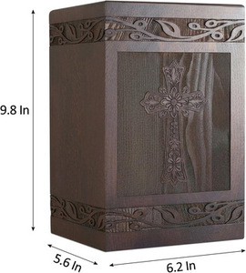 Handmade Wooden Cremation <b>Urns</b> for Adult Funeral and Burial with Custom Logo at Low Price - Product Image 2