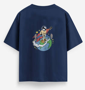 T-shirt en coton surdimensionné 220g avec logo personnalisé, respirant, broderie DTG et sérigraphie pour chemises de printemps pour hommes - Product Image 6