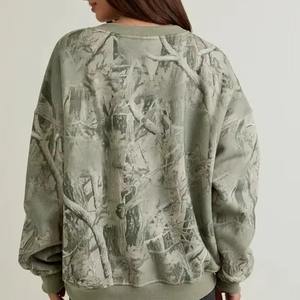 Sudadera Extra Grande para Mujer, 100% Algodón con Tela de Sensación Afelpada, Corte Holgado, Estilo Casual para la Temporada de Frío, Ropa Urbana con Logotipo Frontal - Product Image 1