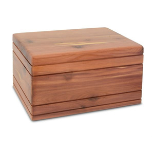 Natural Wood Finish Cremation <b>Urn</b> for Adult Human Ashes Durable Decorative Wooden Box - Product Image 5