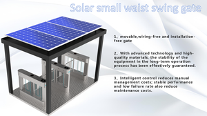 सौर ऊर्जा संचालित स्टेनलेस स्टील ip66 रेटेड स्विंग टर्नस्टाइल गेट बायोमेट्रिक सिक्का-संचालित एक्सेस कंट्रोल रैड फेस को मान्यता - Product Image 4