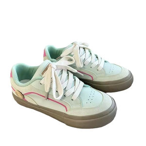Offres Spéciales femmes décontracté personnalisé nouvelle mode en plein air blanc Sport à lacets toile supérieure PVC semelle intermédiaire chaussures pour femmes filles - Product Image 5