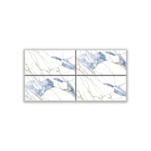 Carreaux de porcelaine modernes classiques bleu givré 600x1200mm finition brillante durable imperméable au feu antidérapant carreaux à clic - Product Image 2