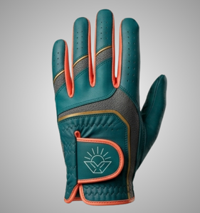 Gants de golf en gros en cuir Cabretta d'Indonésie, logo personnalisé OEM, doux, pleine couleur, pour hommes gauchers, avec emballage haut de gamme - Product Image 2