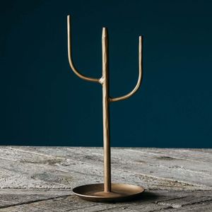 Gold Metal Rotating Jewelry Display Rack Hanging Organizer Rack for Necklaces Bracelets Rings Storage - Product Image 4