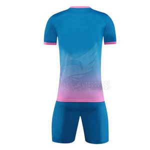 Tenue d'entraînement pour hommes, uniforme de football 100% polyester, motif uni, impression numérique, léger, respirant, service OEM, manches courtes - Product Image 2