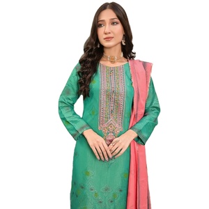 3 pièces-vente complète, costume Jacquard 3 pièces pour femmes du Pakistan et indiennes de la marque Bin Hameed - Product Image 1