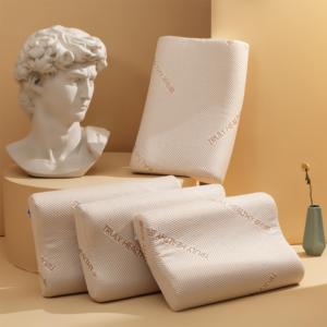 หมอนรองเตียงทำจากโฟมซิลิโคนไส้ใยโพลีเอสเตอร์100% สีขาวนุ่มใส่สบายไม่มีน้ำยาง6D สำหรับใช้ในบ้าน - Product Image 3