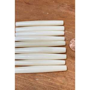Perles en os de buffle naturelles faites à la main, écologiques, longues, blanches, lisses, en forme de tube, pour bijoux tribaux, colliers, bracelets, artisanat - Product Image 5