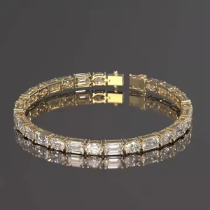 IGI Certificado de calidad superior Moissanite Tennis 14K Pulsera Tenis Pulseras Oro blanco Diamante - Product Image 2